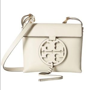 Tory Burch Miller Logo Leather Crossbody Bag Birch